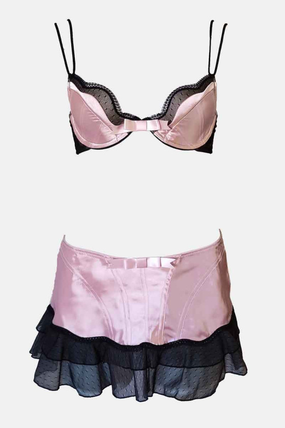 wonders satin doll micro mini jupe